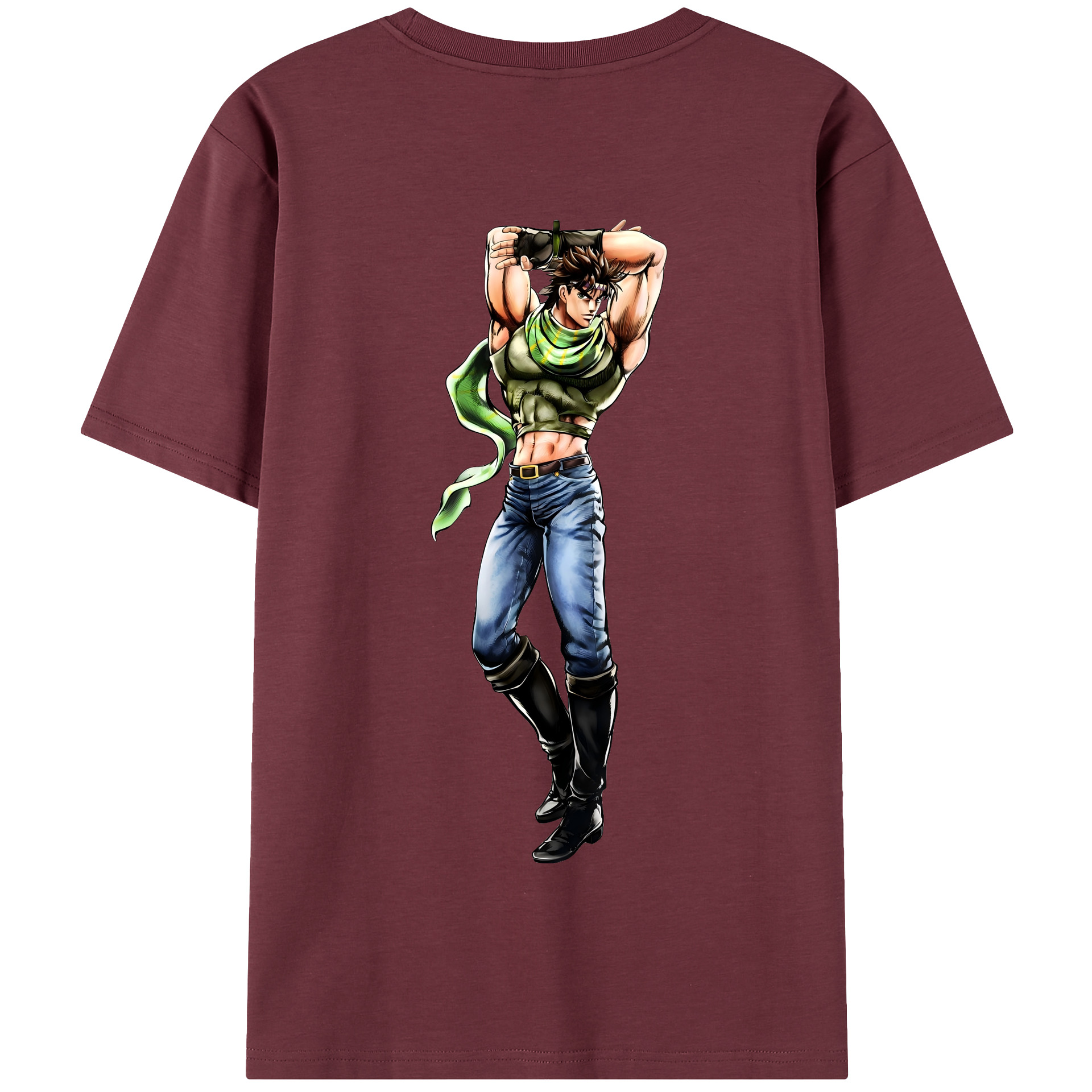 （画像用） ジョジョの奇妙な冒険 ジョセフ?ジョースター JoJo's Bizarre Adventure Joseph Joestar 綿100％半袖Tシャツ（背面プリント）